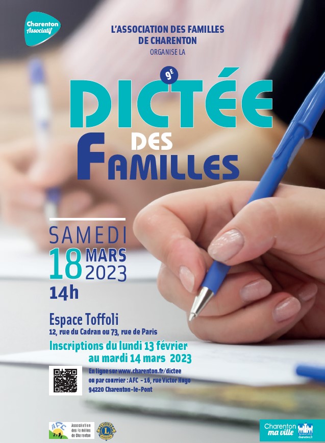 Bientôt la 9ème Dictée des Familles